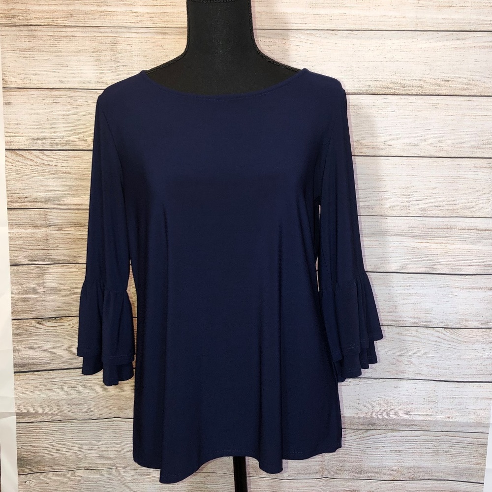 Faith and Joy Navy Blouse